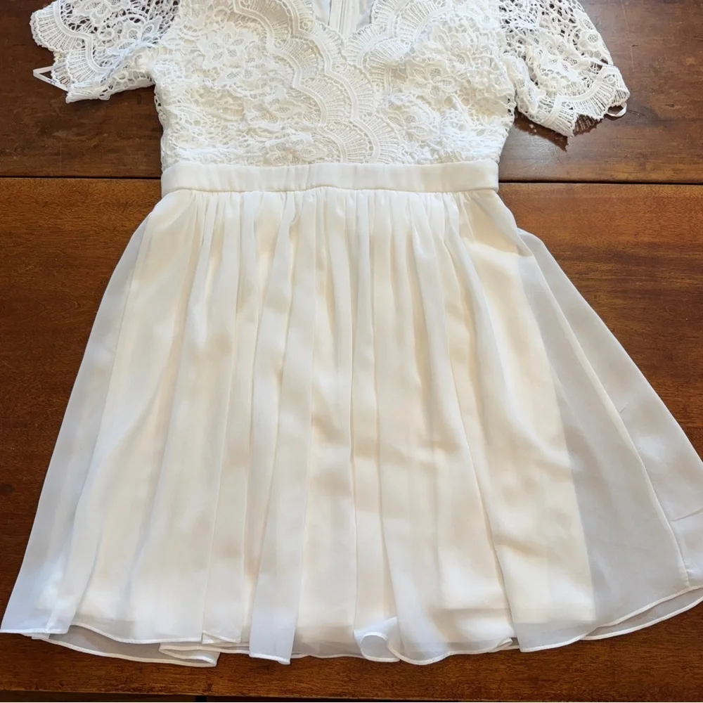 Lulu's White Lace Mini Dress - Picture 2 of 8
